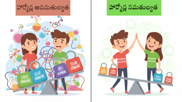 You are currently viewing హార్మోన్ల యుద్ధం: మీ శరీరంలో అసమతుల్యత ఉందో లేదో తెలిపే లక్షణాలు, కారణాలు మరియు 7 అద్భుతమైన సహజ నివారణ చిట్కాలు!