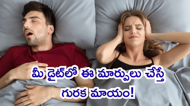 Read more about the article గురక సమస్యతో విసిగిపోయారా? మీ డైట్‌లో ఈ మార్పులు చేస్తే గురక మాయం!